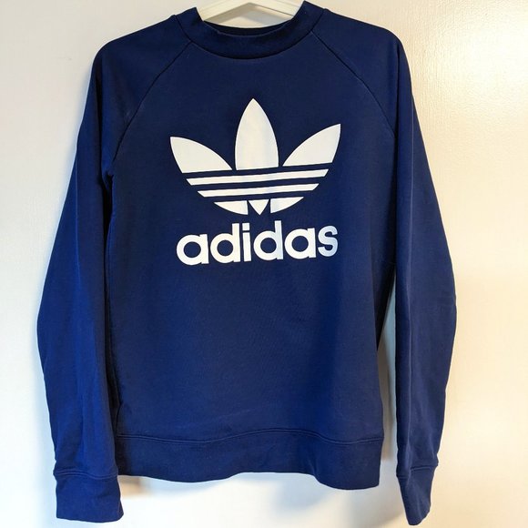 Adidas Originals navy sweatshirt crewneck size XS - Picture 1 of 4